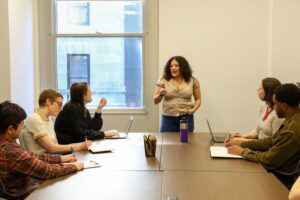 Participant Sharing Ideas with Team